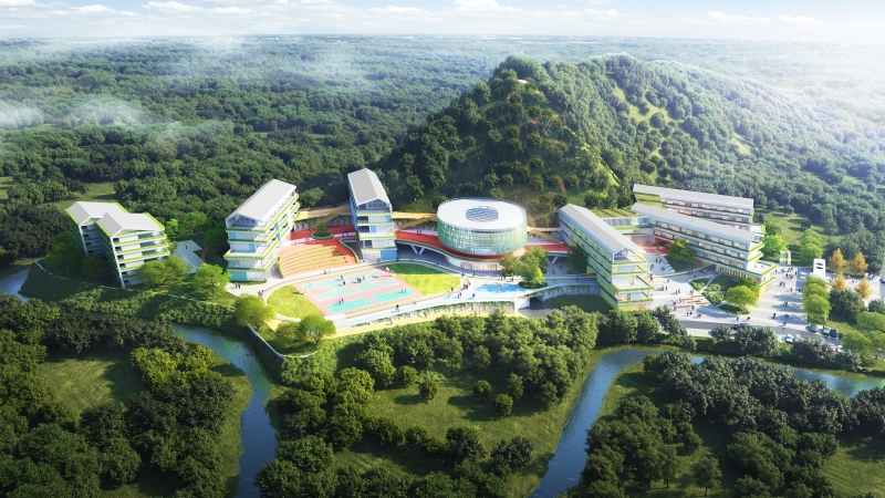 游嬉臺，彩虹環，育人山房似家還——張家界市特殊教育學校易址新建項目